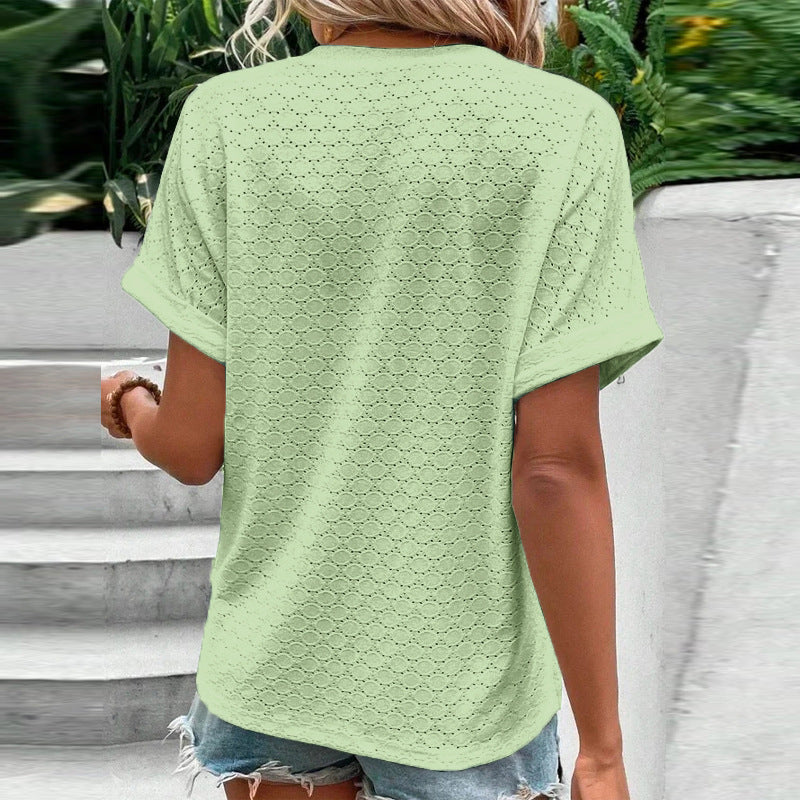 Relaxed Fit V-Neck Blouse