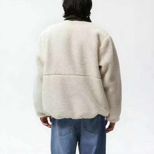 Teddyfleecejacka med kontrastficka – Unisex & Varm”