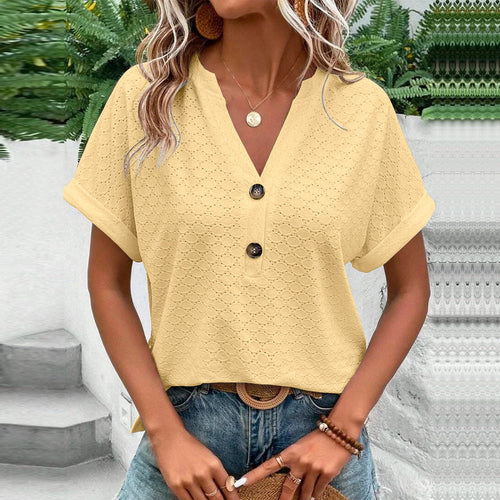 Relaxed Fit V-Neck Blouse