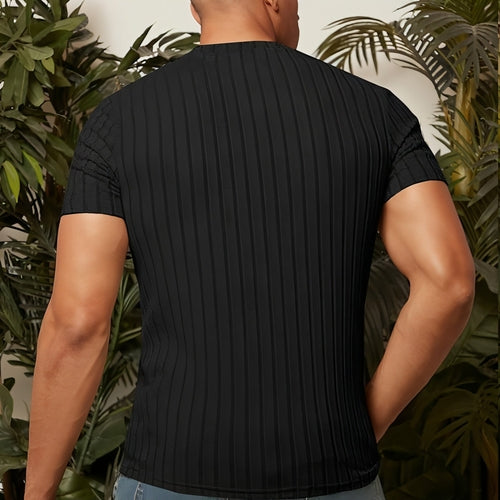Heren T-shirt met Uniek Kraagontwerp