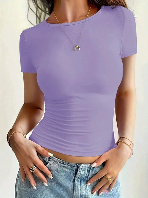 Essentiële Vrouwelijke Basic Crop Top