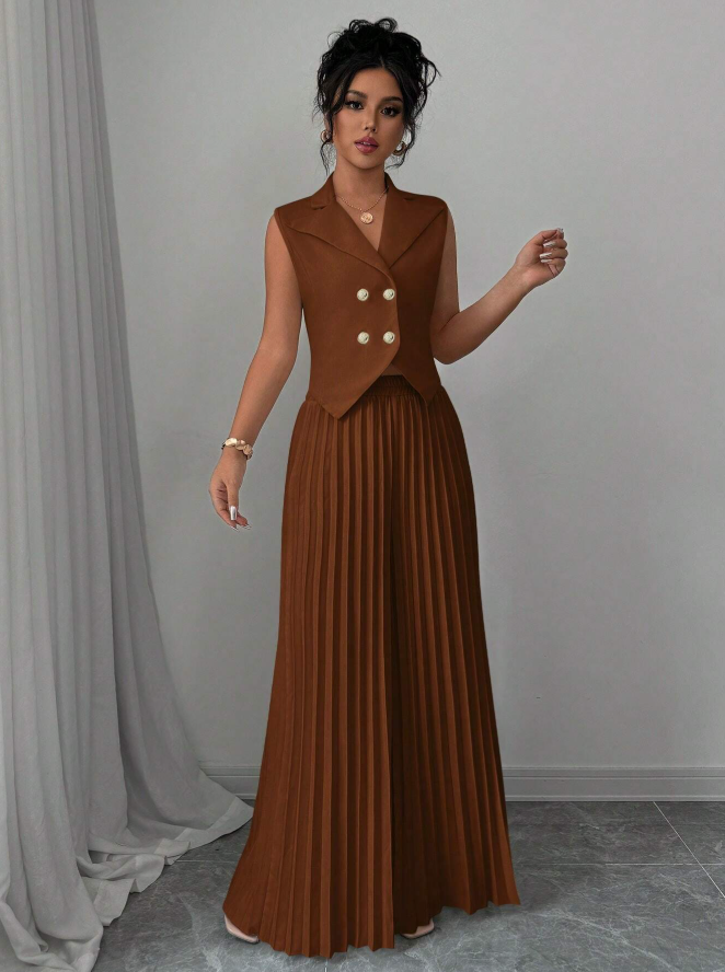 Sleeveless Suit Set
