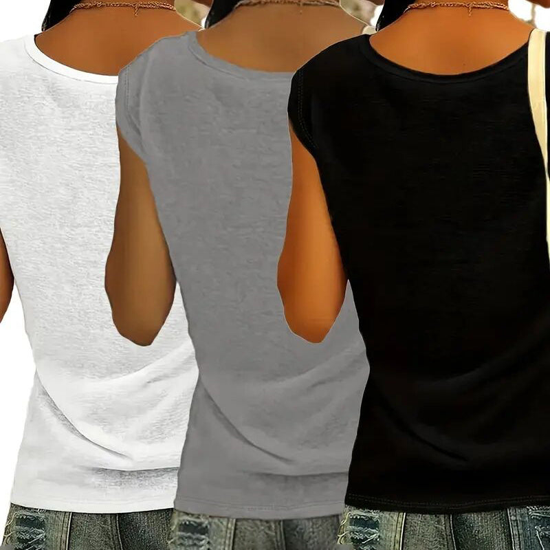 Soft Essentials – V-Neck Tank Set (3-Pack)