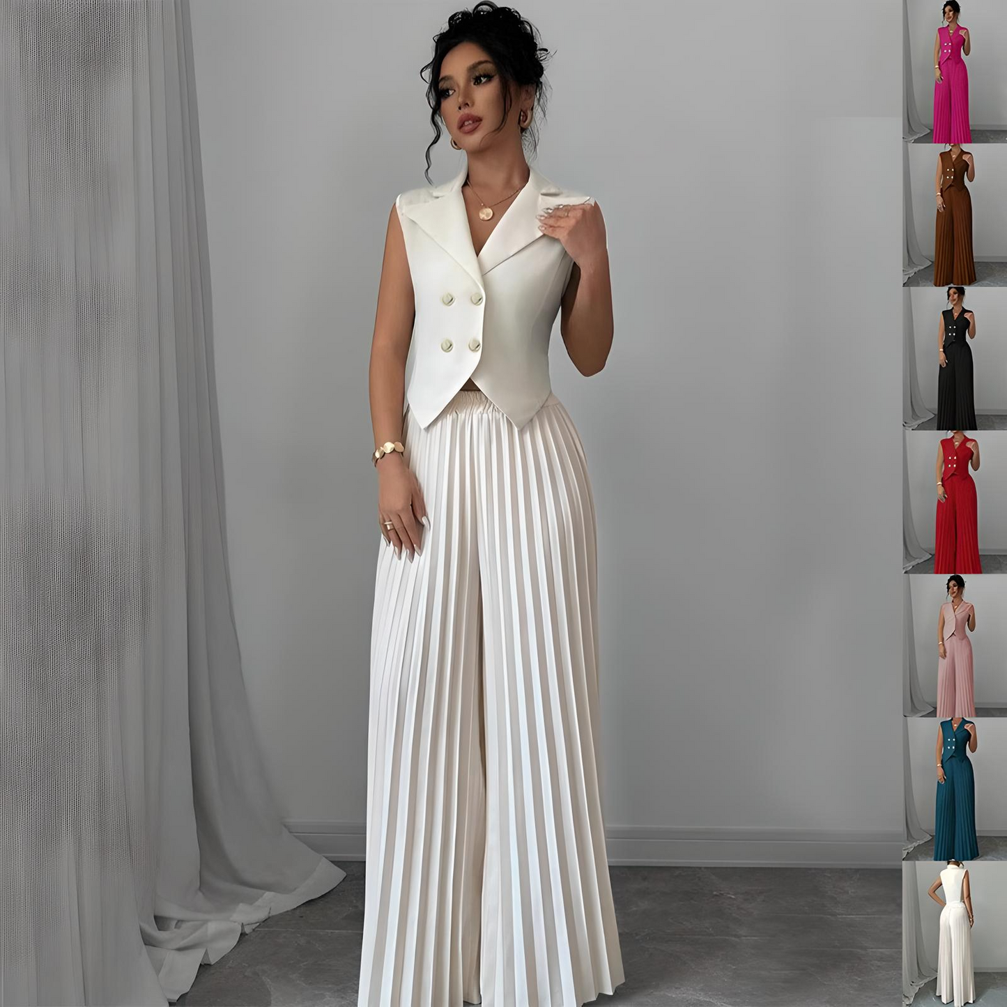 Sleeveless Suit Set