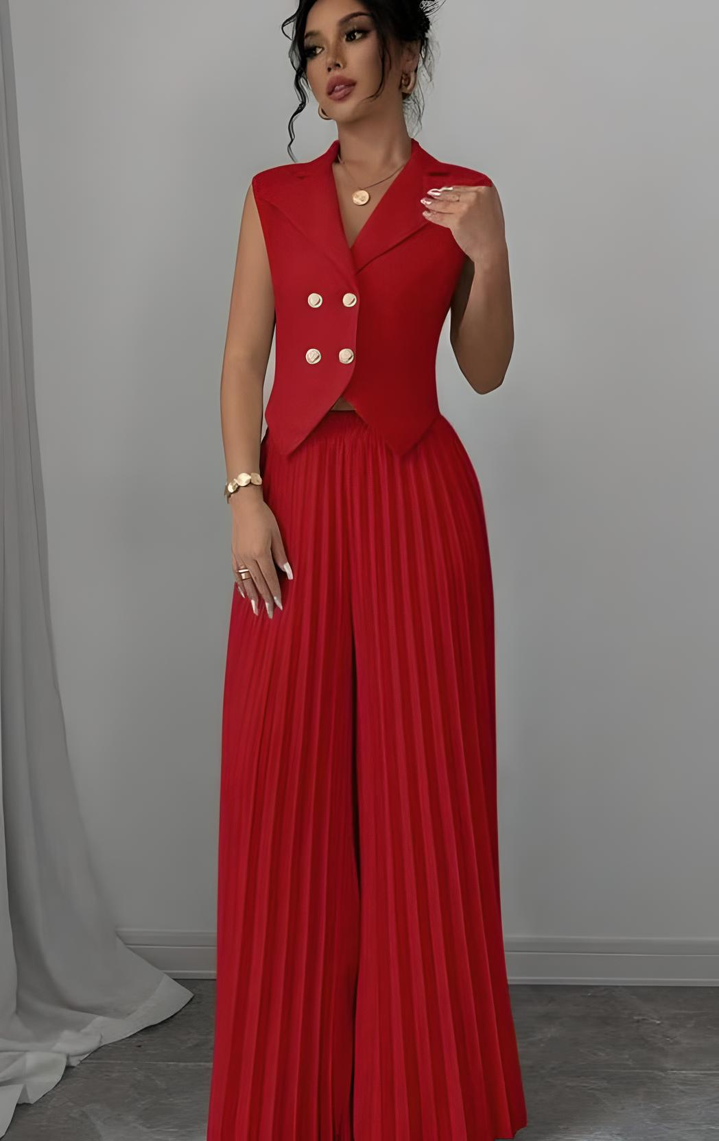 Sleeveless Suit Set