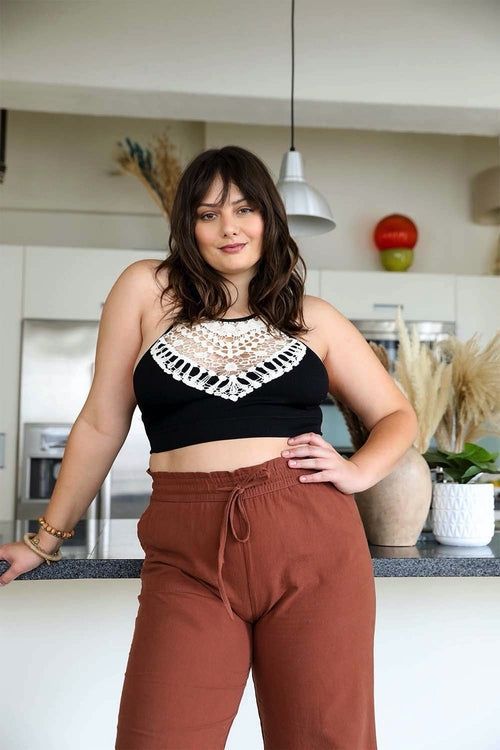LaceGlow Halter Bralette