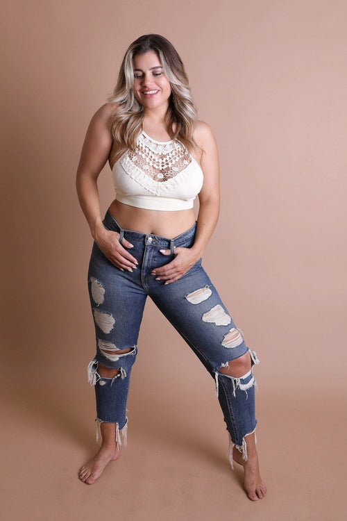 LaceGlow Halter Bralette