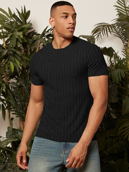 Heren T-shirt met Uniek Kraagontwerp