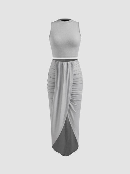 Luxe A-symmetrische Vestjurk