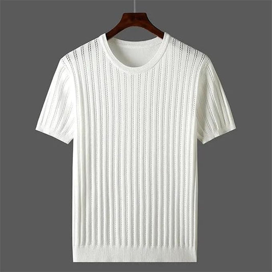 Heren T-shirt met Uniek Kraagontwerp