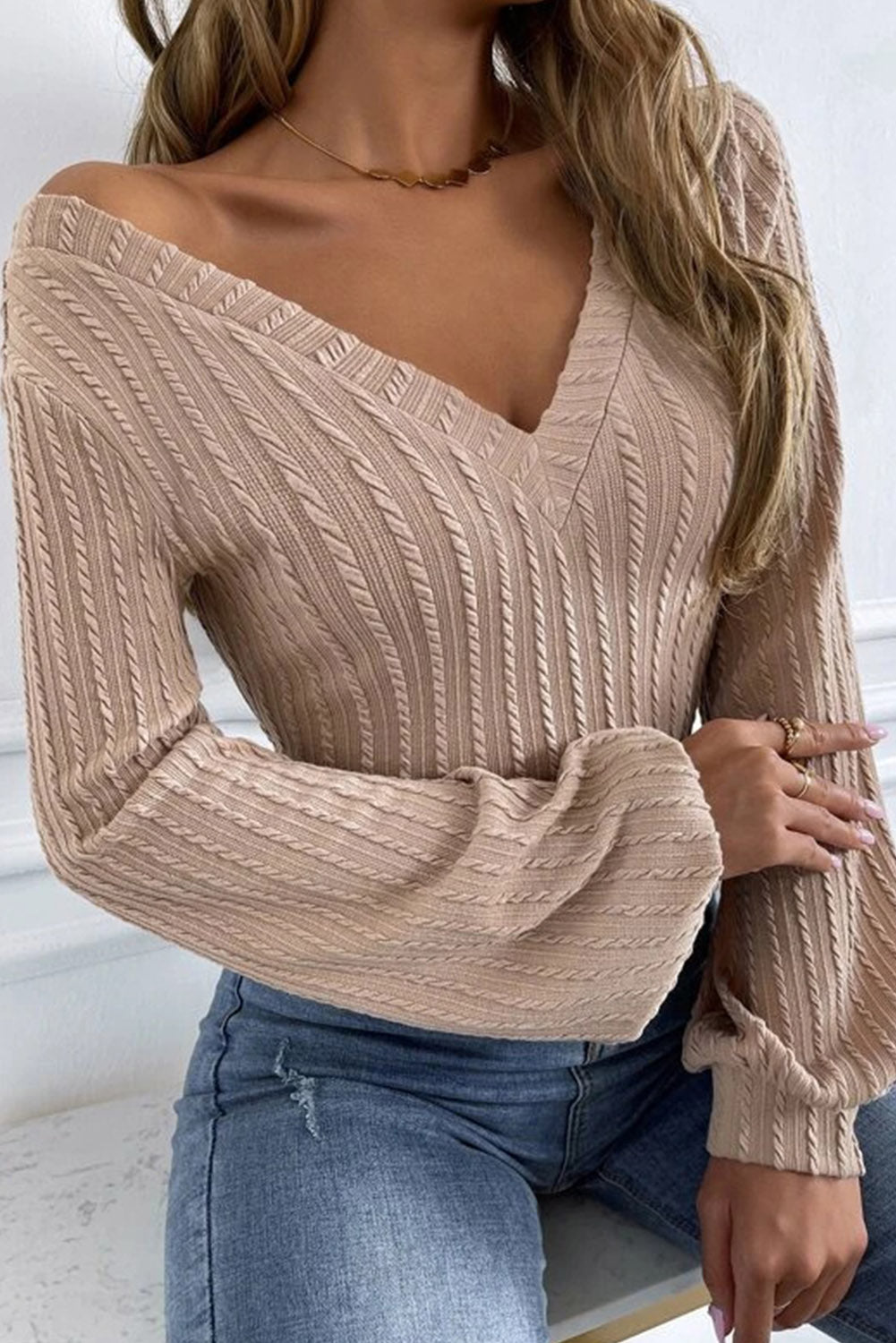Luxe Jacquard Knit Top