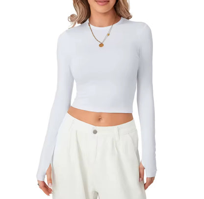 Slim Fit Long Sleeve Crop Top