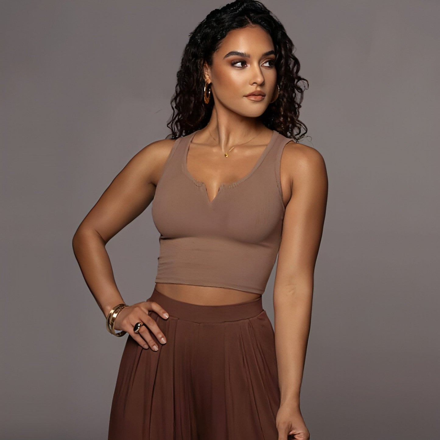 Women's Slim Fit Midriff-baring