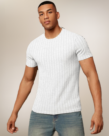 Heren T-shirt met Uniek Kraagontwerp