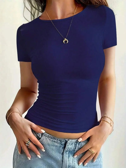 Essentiële Vrouwelijke Basic Crop Top