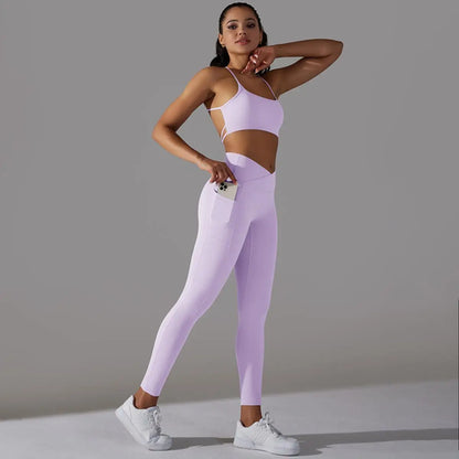 Dames Sportset – Naadloze Legging & Sport-BH