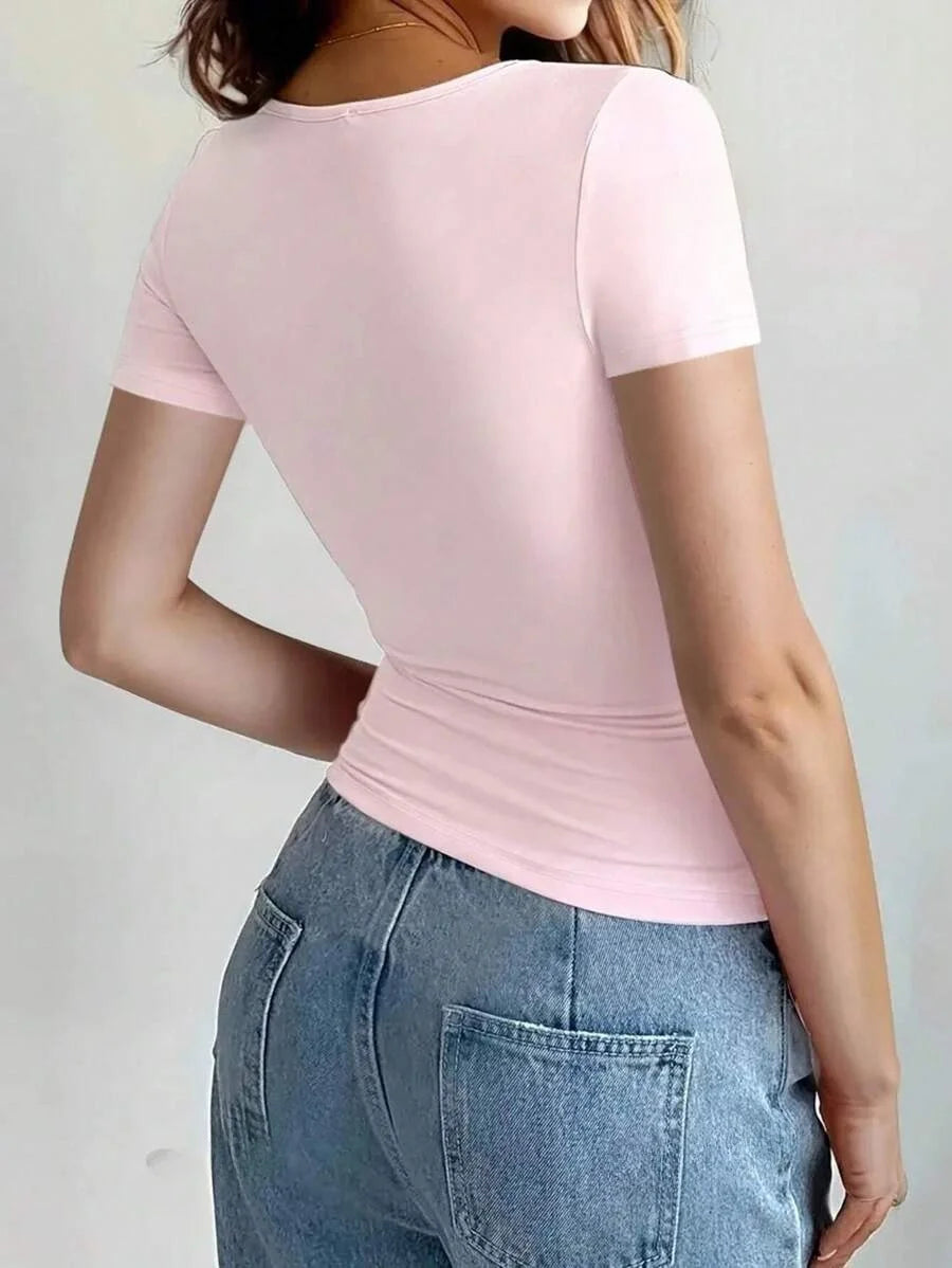 Essentiële Vrouwelijke Basic Crop Top