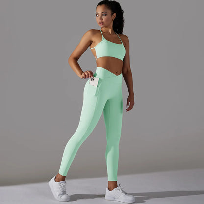 Dames Sportset – Naadloze Legging & Sport-BH