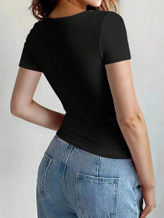 Essentiële Vrouwelijke Basic Crop Top