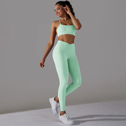 Dames Sportset – Naadloze Legging & Sport-BH