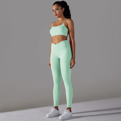 Dames Sportset – Naadloze Legging & Sport-BH