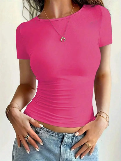 Essentiële Vrouwelijke Basic Crop Top