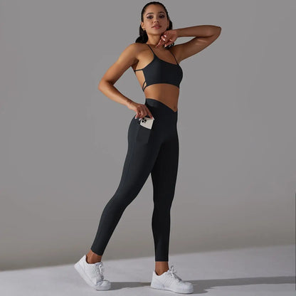 Dames Sportset – Naadloze Legging & Sport-BH