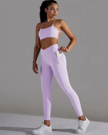 Dames Sportset – Naadloze Legging & Sport-BH