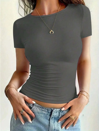 Essentiële Vrouwelijke Basic Crop Top