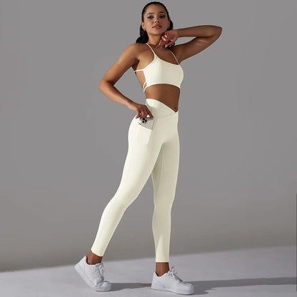 Dames Sportset – Naadloze Legging & Sport-BH