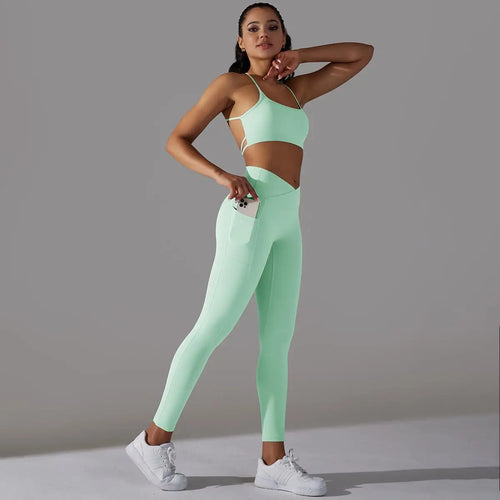 Dames Sportset – Naadloze Legging & Sport-BH