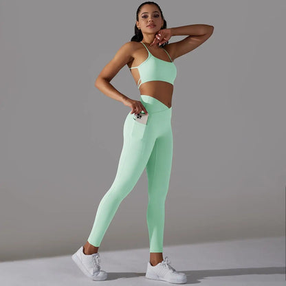 Dames Sportset – Naadloze Legging & Sport-BH