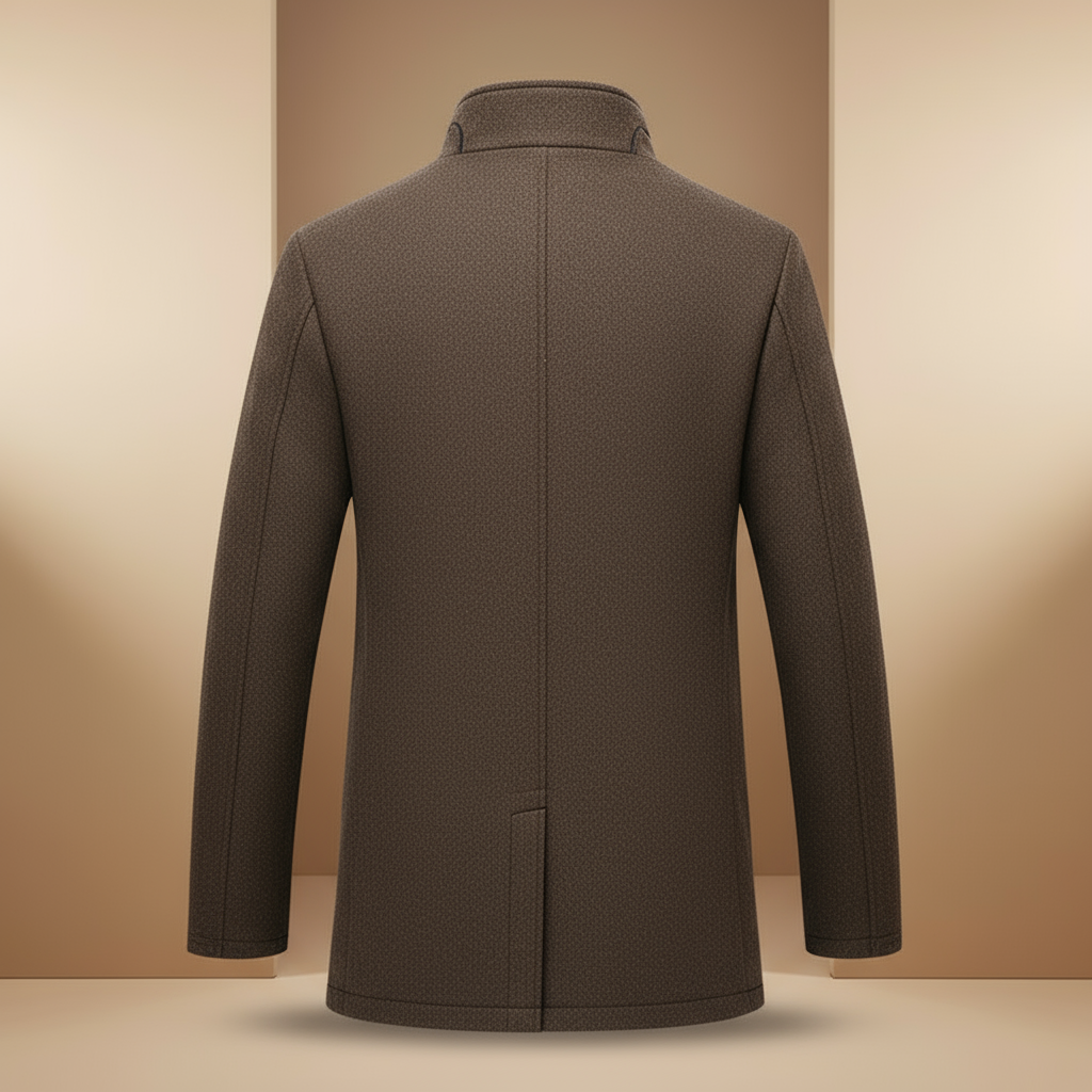 Bruine jas achterkant