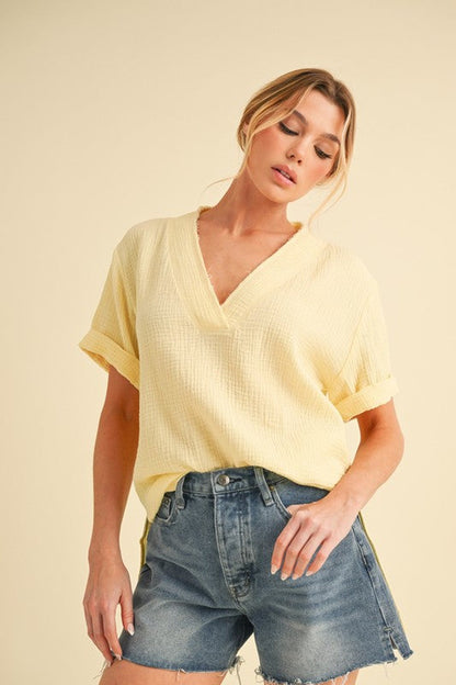 Aemi + Co Side Slit Blouse