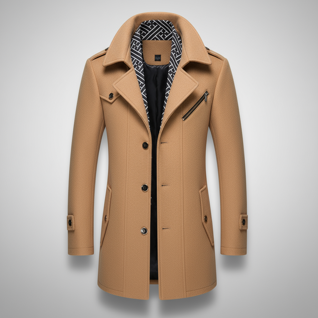 Camel peacoat