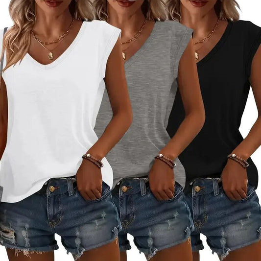 Soft Essentials – V-Neck Tank Set (3-Pack)