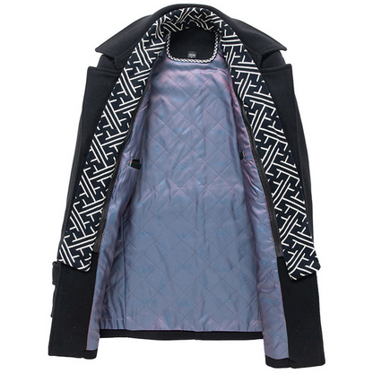 Herrullkappa med avtagbar halsduk