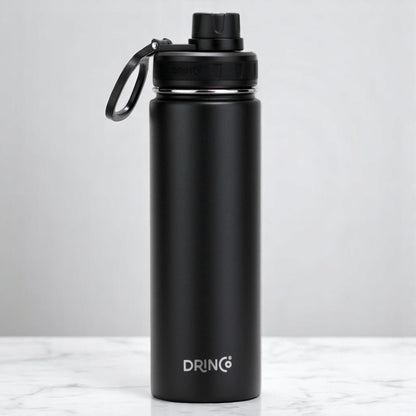Ultieme RVS Sport Waterfles – Lekvrij, Thermisch & Stijlvol Zwart