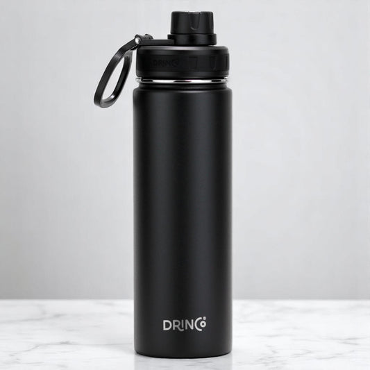Ultieme RVS Sport Waterfles – Lekvrij, Thermisch & Stijlvol Zwart