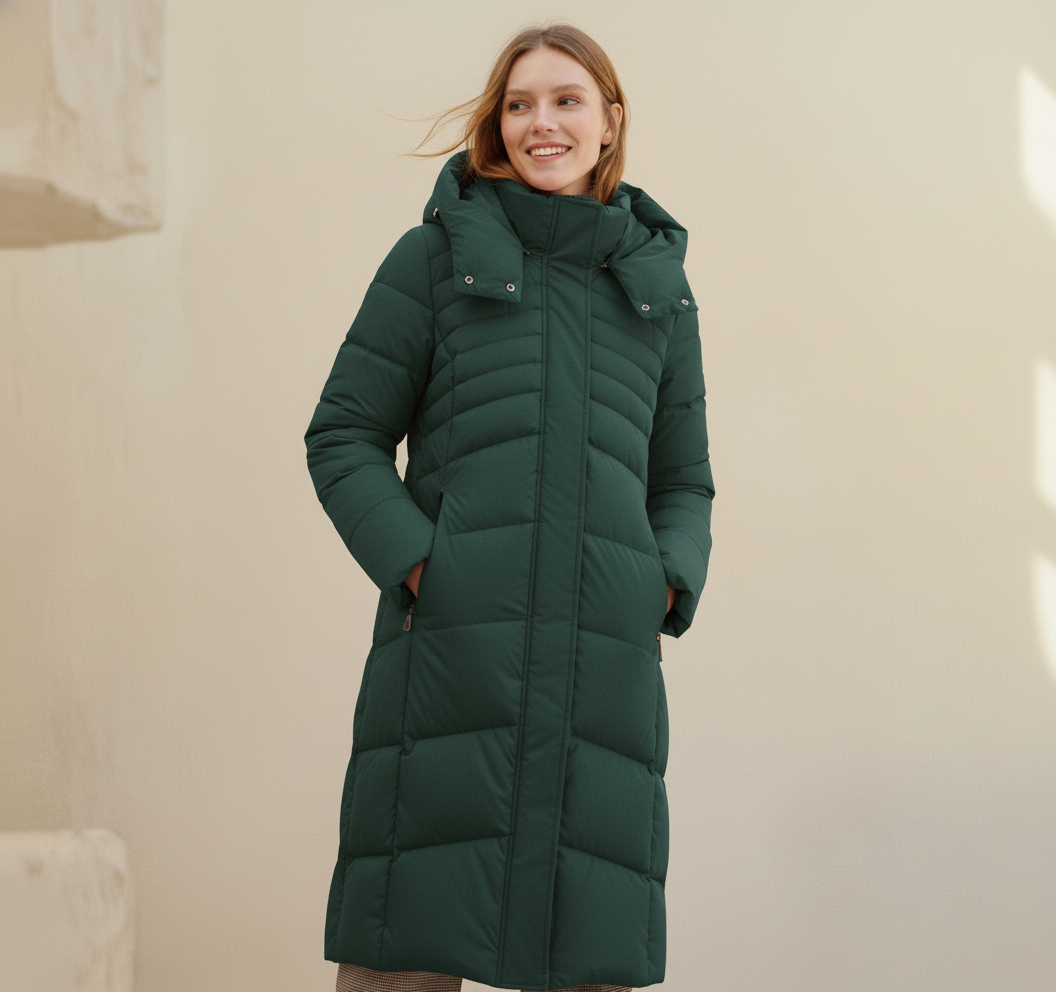 Donkergroen three-quarter volledig clean