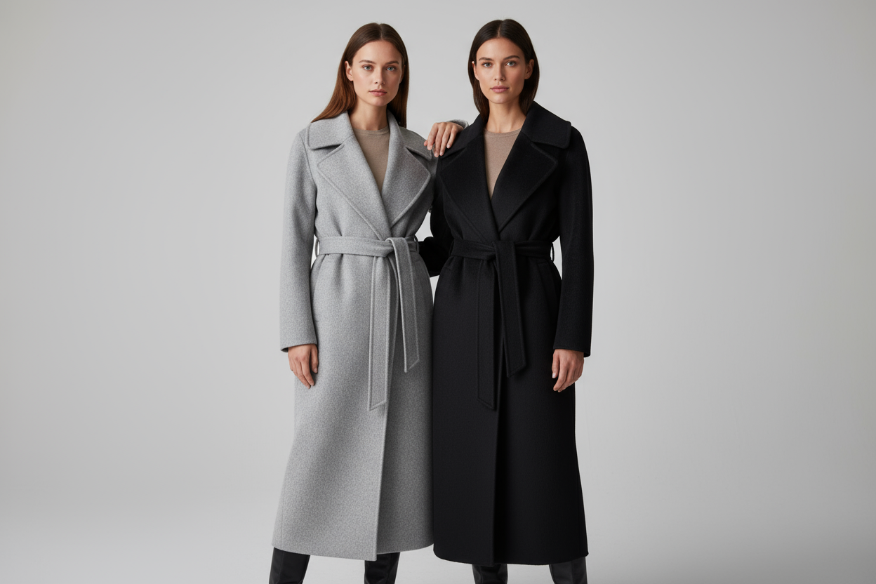 Realistische foto - silver en zwarte coat samen