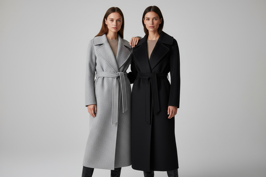 Realistische foto - silver en zwarte coat samen