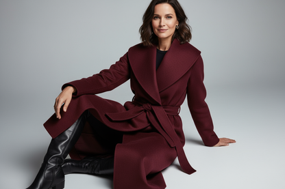 Realistische foto - wine coat zittend