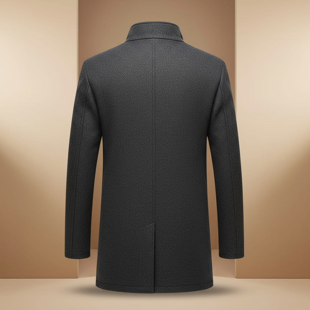 Zwarte jas achterkant